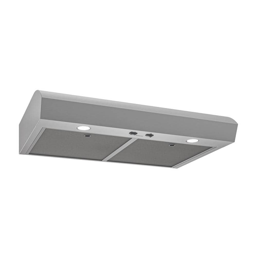 Broan-NuTone MTR Series 30 in. 350 Max Blower CFM, Convertible Under Cabinet Range Hood, Stainless Steel, ENERGY STAR