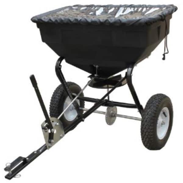 Yard Commander 125 lbs. Tow Broadcast Fertilizer Spreader, Black