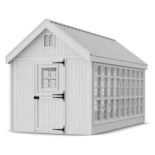 Colonial Gable 8 ft. x 16 ft. Wood Greenhouse Panelized Kit with Operable Windows and Floor (128 sq. ft. )