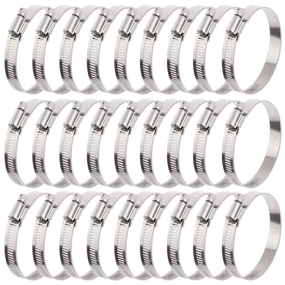 30-Pack 3 in. Stainless Steel Hose Clamp, Worm Gear Adjustable Clamp for Duct Pipe Fuel Line price history on PriceWatchPro