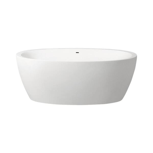 Aquatica Sensuality 5.83 ft. AquateX Double Ended Flatbottom Non-Whirlpool Bathtub in White