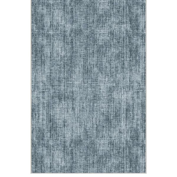 Runner Rug By The Foot 8 ft. x 20 ft.-Soft Area Runner for Hallways, Entryway and Stairs, Blue