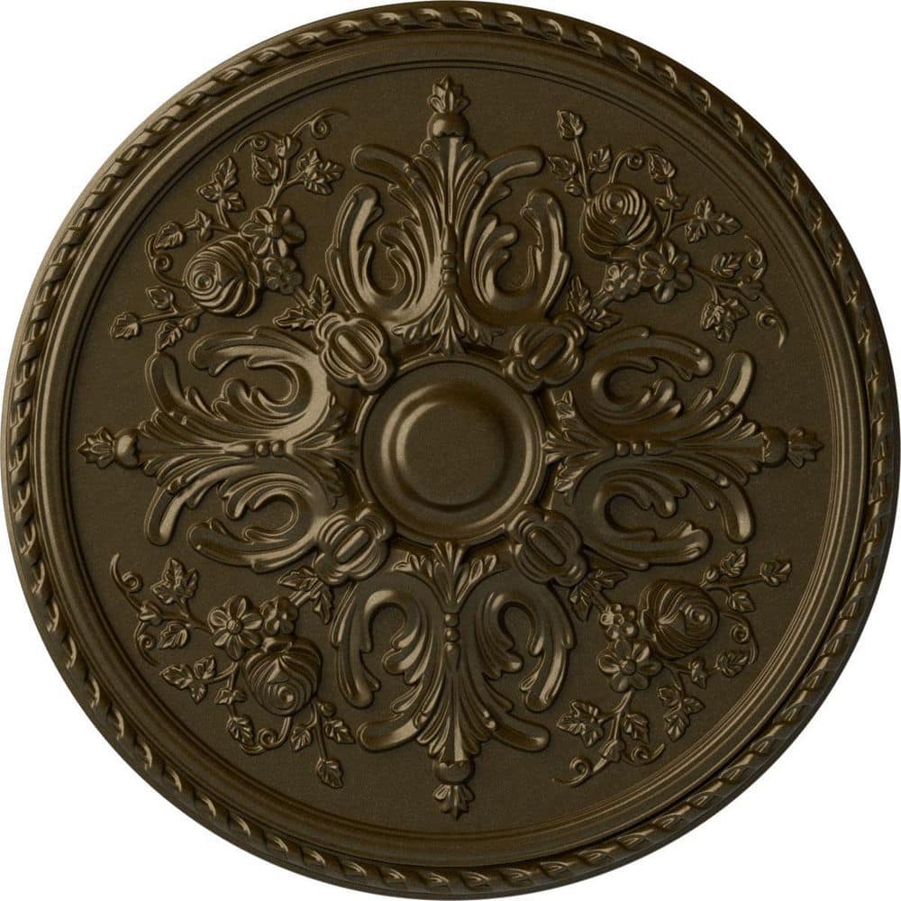 Bradford Painted Turtle Brass Polyurethane Ceiling Medallion