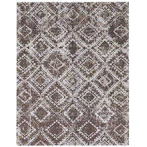 Vintage Taupe/White 6x8 Area Rug - TPR