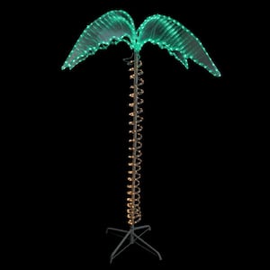 7 ft. Green Incandescent Light Palm Tree Rope Light Outdoor Decoration
