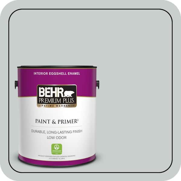 BEHR PREMIUM PLUS 1 gal. #720E-2 Light French Gray Eggshell Enamel Low Odor Interior Paint & Primer