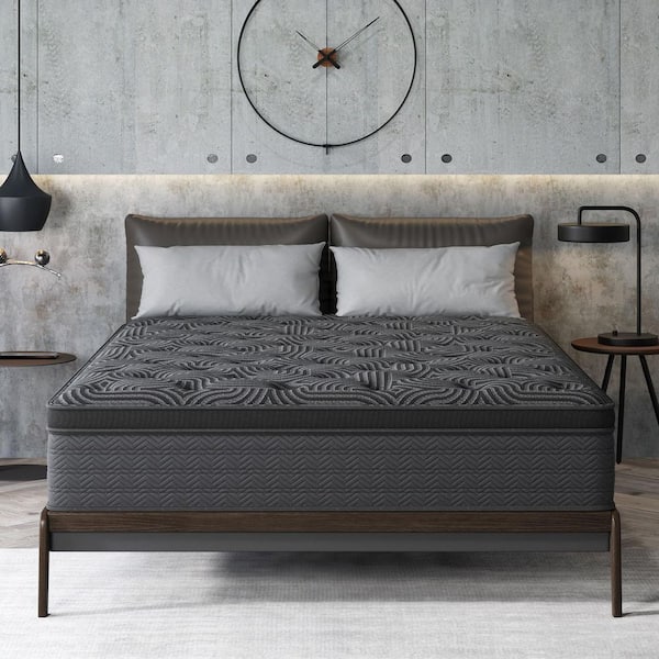 Queen Medium Firm Hybrid Cooling Gel Memory Foam Mattress 14 in. Bed-in-a-Box Mattress with Motion Isolation