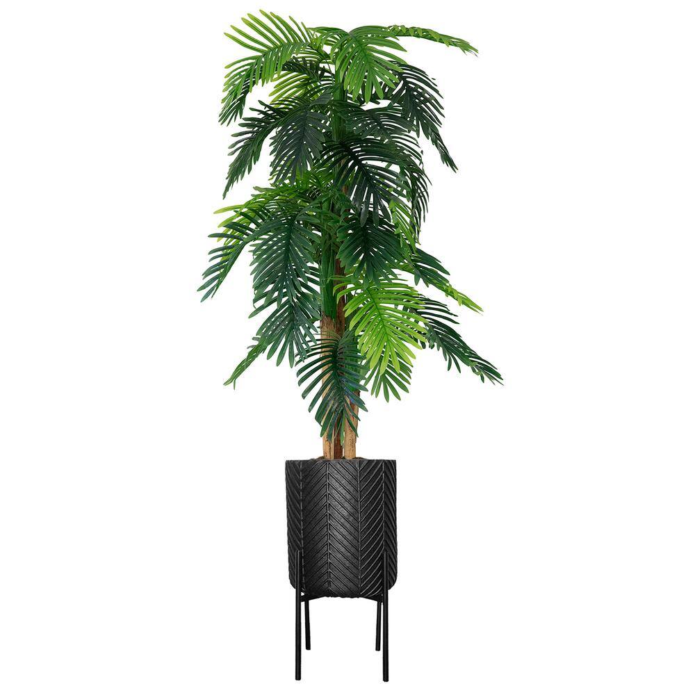 Vintage Home 89 5 In Real Touch Palm Tree With Eco Planter Chevron   Vintage Home Artificial Trees Vhx137238 64 1000 