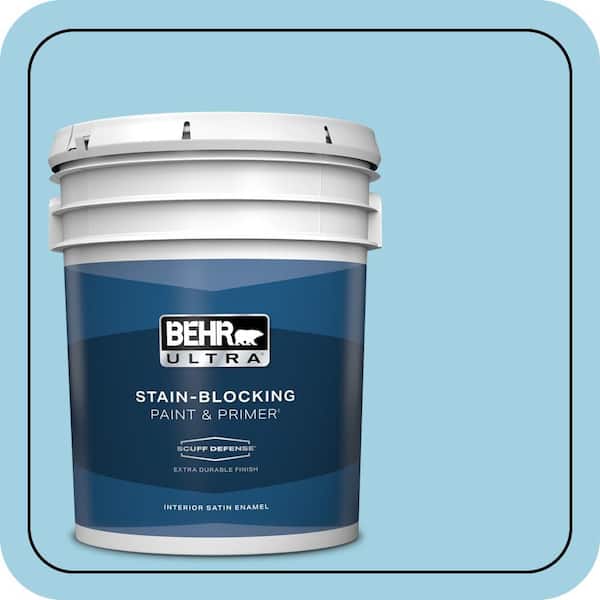 BEHR ULTRA 5 gal. #540C-3 Sea Rover Extra Durable Satin Enamel Interior Paint & Primer