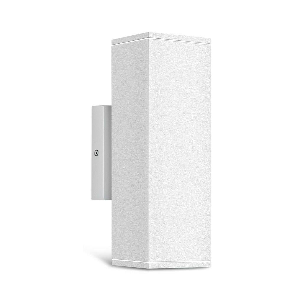 2-Light Dimmable Rectangular White Indoor/Outdoor LED Wall Light, Up/Down Outdoor Wall Lantern Sconce price history on PriceWatchPro
