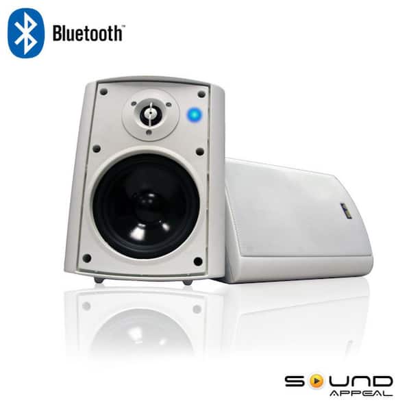 Sound Appeal Bluetooth BT Blast 5.25 Indoor/Outdoor Weatherproof Patio Speakers (White- Pair)