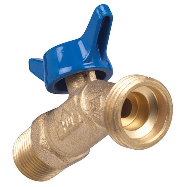 1/2 in. MIP x 3/4 in. MHT Brass No-Kink Hose Bibb