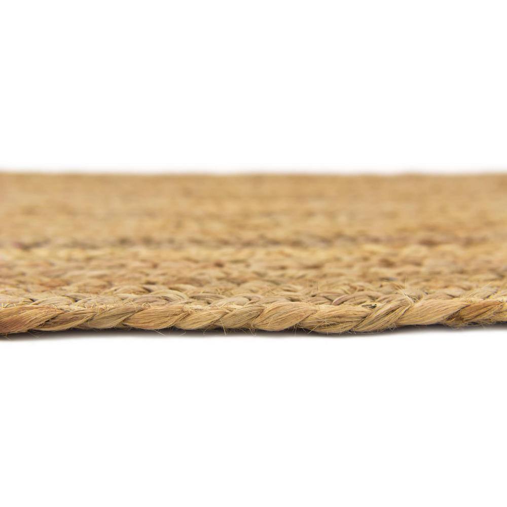 Natural Handmade Braided Jute Runner Rug, 2'7" x 6'1"