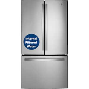 27 cu. ft. French Door Refrigerator in Fingerprint Resistant Stainless with Internal Dispenser, ENERGY STAR