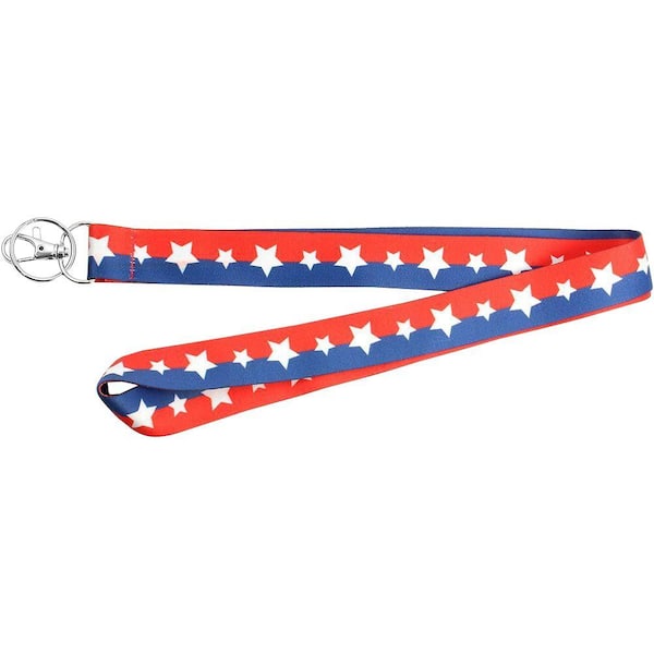 HY-KO Lanyard Red, White and Blue with Stars