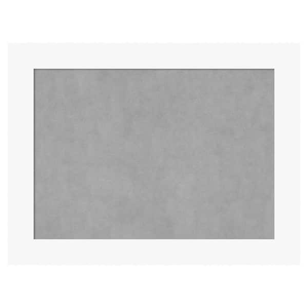 Amanti Art Basic White 33 in. x 25 in. Magnetic Board, Memo Board