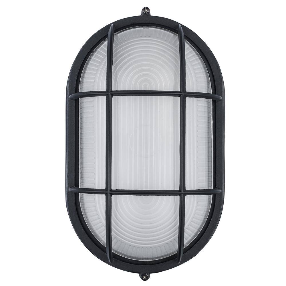 Aria Sleek Black Cast Aluminum 11'' Outdoor Bulkhead Light