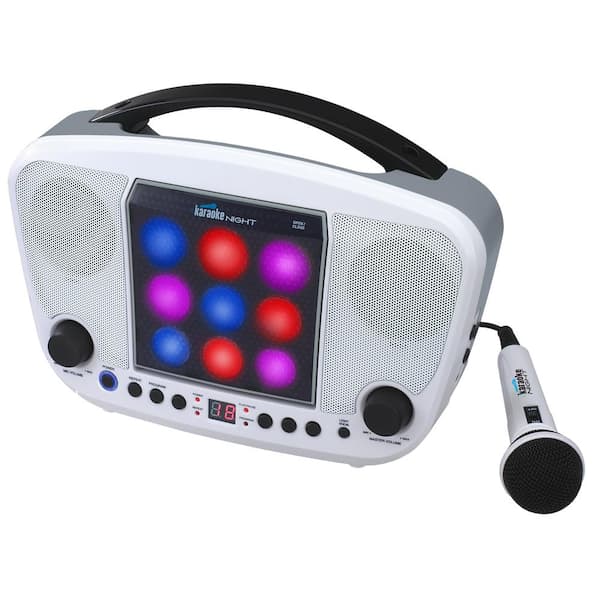 KARAOKE NIGHT CD+G Karaoke Machine with LED Light Show