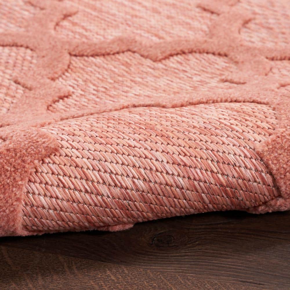 Coral and Orange Trellis 9' x 12' Synthetic Area Rug