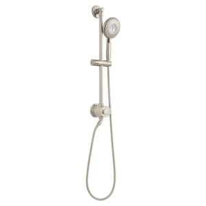 Spectra 4-Spray Round High Pressure Hand Shower Rail System with Filter in Brushed Nickel