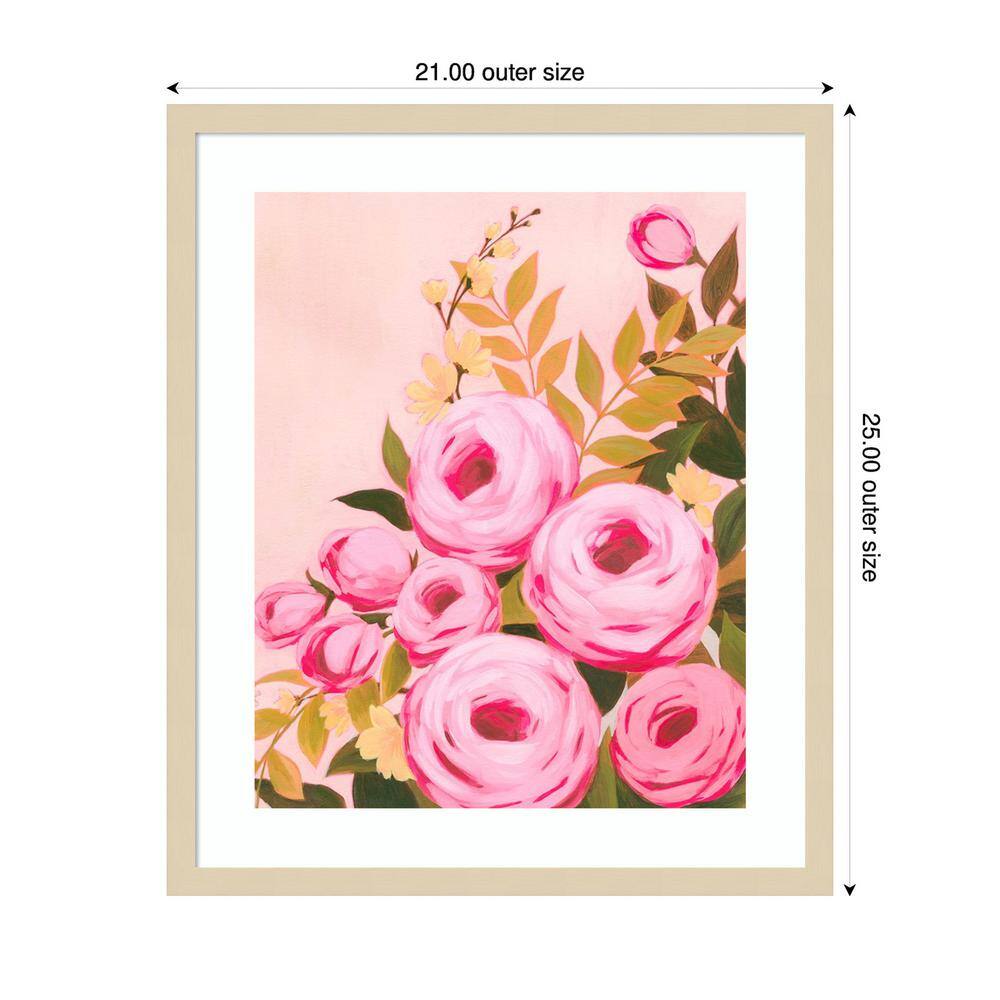 Vibrant Roses II Svelte Natural Framed Graphic Art Print