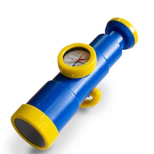 Blue and Yellow Toy with Working Compass Telescope