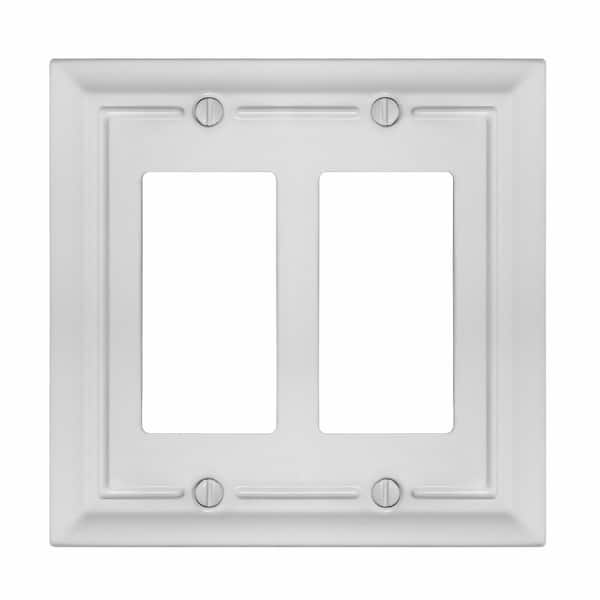 AMERELLE Sydney 2 Gang White Rocker Metal Wall Plate 150RR-W-HD - The ...