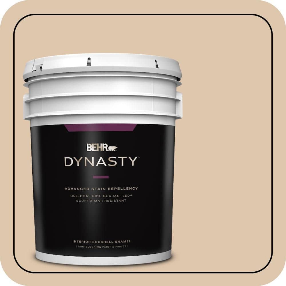 5 gal. #N260-2 Almond Latte Eggshell Enamel Interior Stain-Blocking Paint & Primer price history on PriceWatchPro