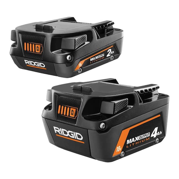 18V Lithium-Ion 2Ah, 4Ah MAX Output Battery Kit with (1) 2Ah MAX Output Battery, (1) 4Ah MAX Output Battery
