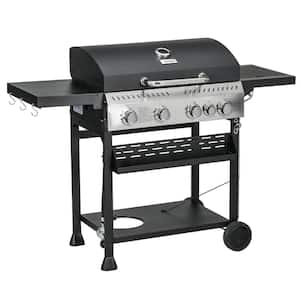 Portable Propane Gas Natural Gas Grill in Black
