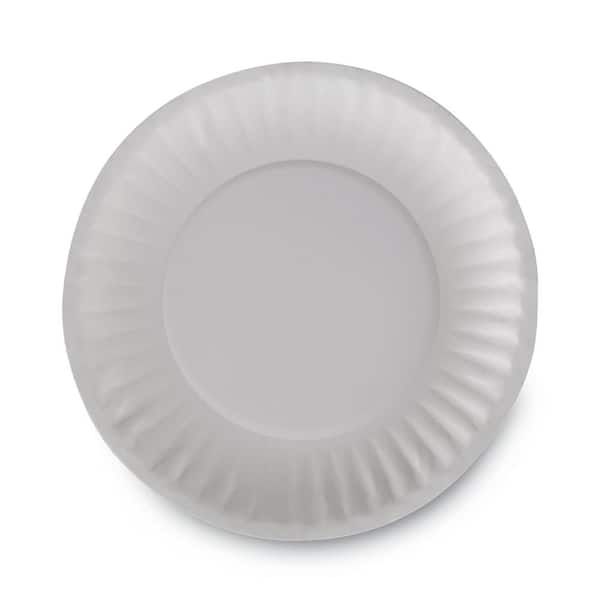 Natural White Disposable Paper Plate - 6 Dia