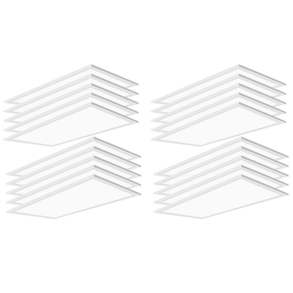 2 ft. x 4 ft. 7800 Lumens Integrated LED Panel Light, 5000K White Color (20-Pack) price history on PriceWatchPro