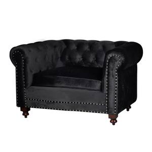 Modern Black Polyester Sofa