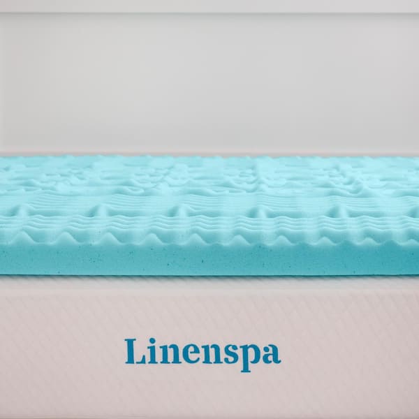 Linenspa 2 Inch Mattress Topper Full - Gel Swirl Memory Foam Full