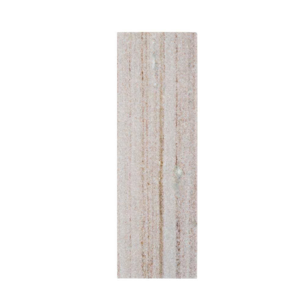 Beige and Yellow 4" x 12" Honed Marble Subway Tile
