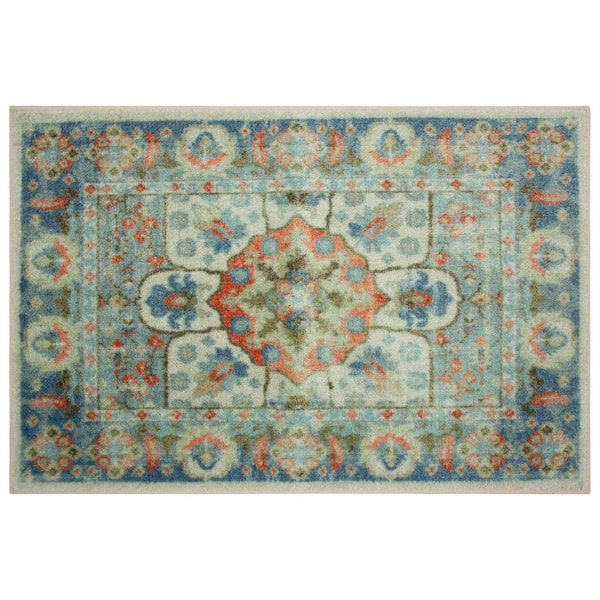 Mohawk Home Sevan Blue 2 ft. 6 in. x 4 ft. 2 in. Indoor Scatter Rug