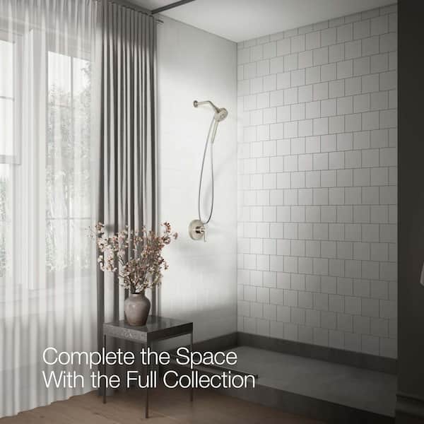 KOHLER Lively 4-Spray Patterns Wall Mount 4.312 in. Handheld Shower Head in Vibrant Brushed Nickel