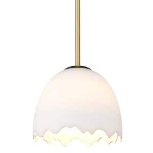 Brinkley 1-Light Brushed Champagne Bronze Small Pendant with Other Shade