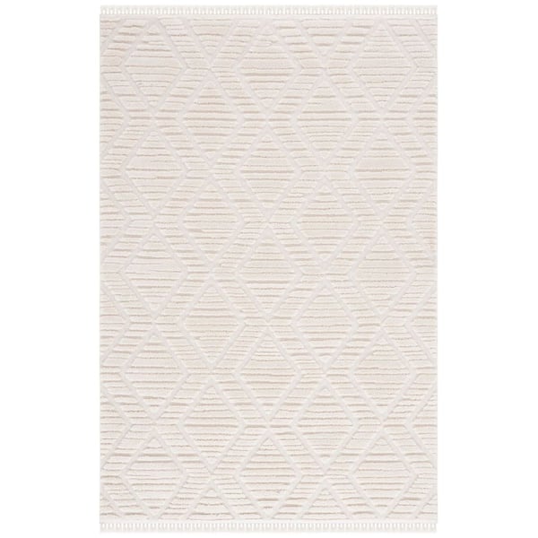 Urban 10 ft. x 14 ft. Ivory Diamond High-Low Area Rug