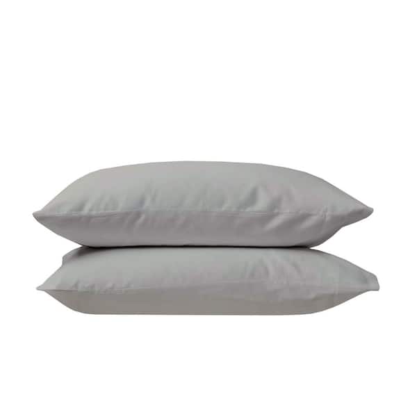 Delara Dove Solid 100% Eucalyptus Lyocell Tencel, King, Pack of 2 Smooth and Breathable, Super Soft Pillowcases