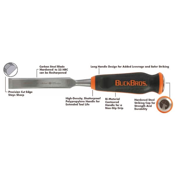 Buck Bros. Comfort Grip 1/4 in. 1/2 in. 3/4 in. 1 in. 1-1/4 in