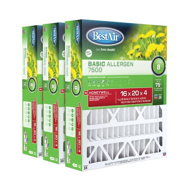 BestAir 16 x 20 x 4 Honeywell FPR 4 Air Cleaner Filter HW1620-8R
