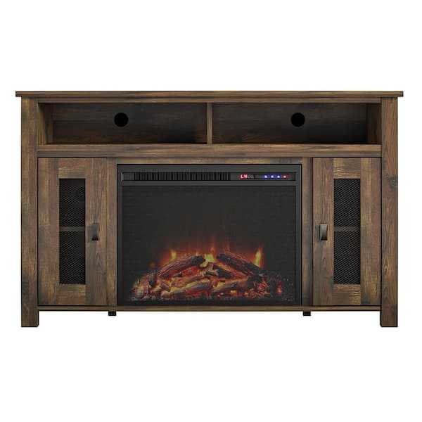 Ameriwood Home Macona 47.64 in. Electric Fireplace TV Stand for TVs up to 48 in. in Rustic