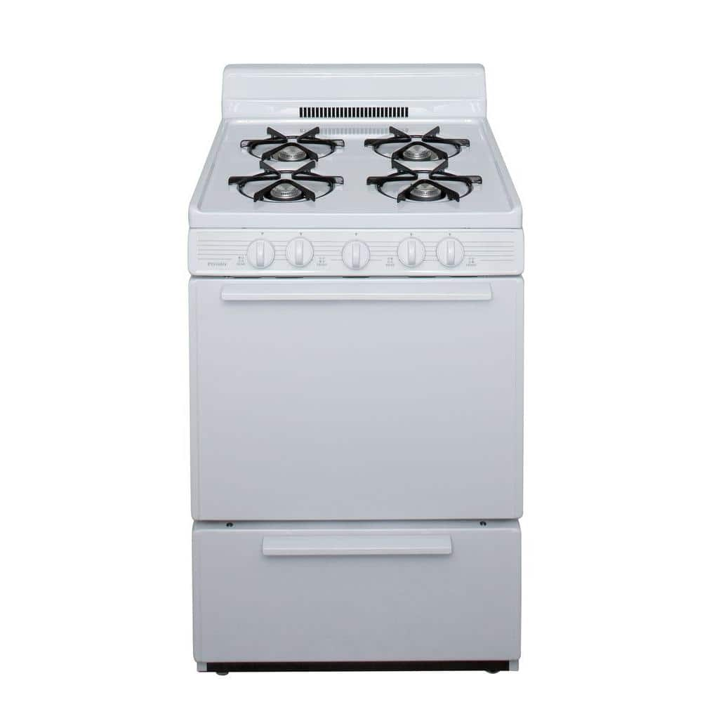 24 in. 2.97 cu. ft. Freestanding Gas Range in White -  Premier, SCK100OP