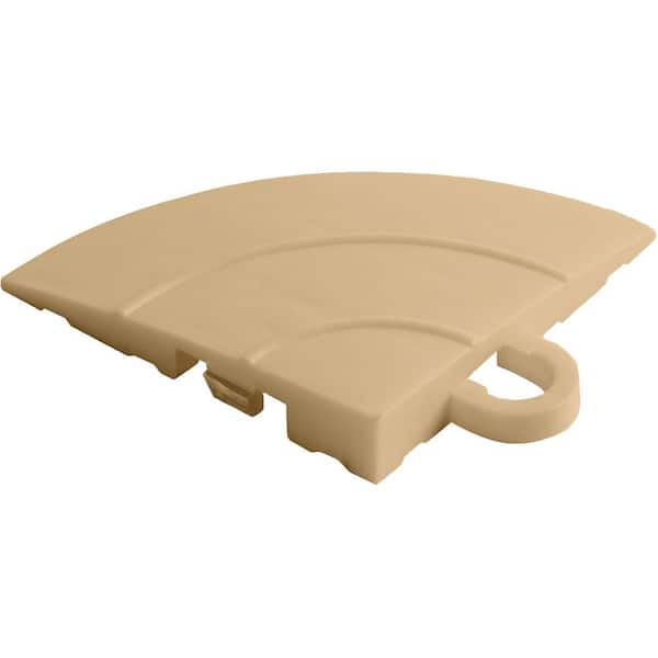 Swisstrax 4.5 in. x 2.75 in. Mocha Java Polypropylene Corner Edging for Diamondtrax Home Modular Flooring (4-Pack)