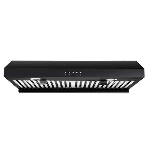 Unbranded 30 in. 600 CFM Under Cabinet Range Hood with Removable Baffle Filters and LED Lights in Stainless Steel