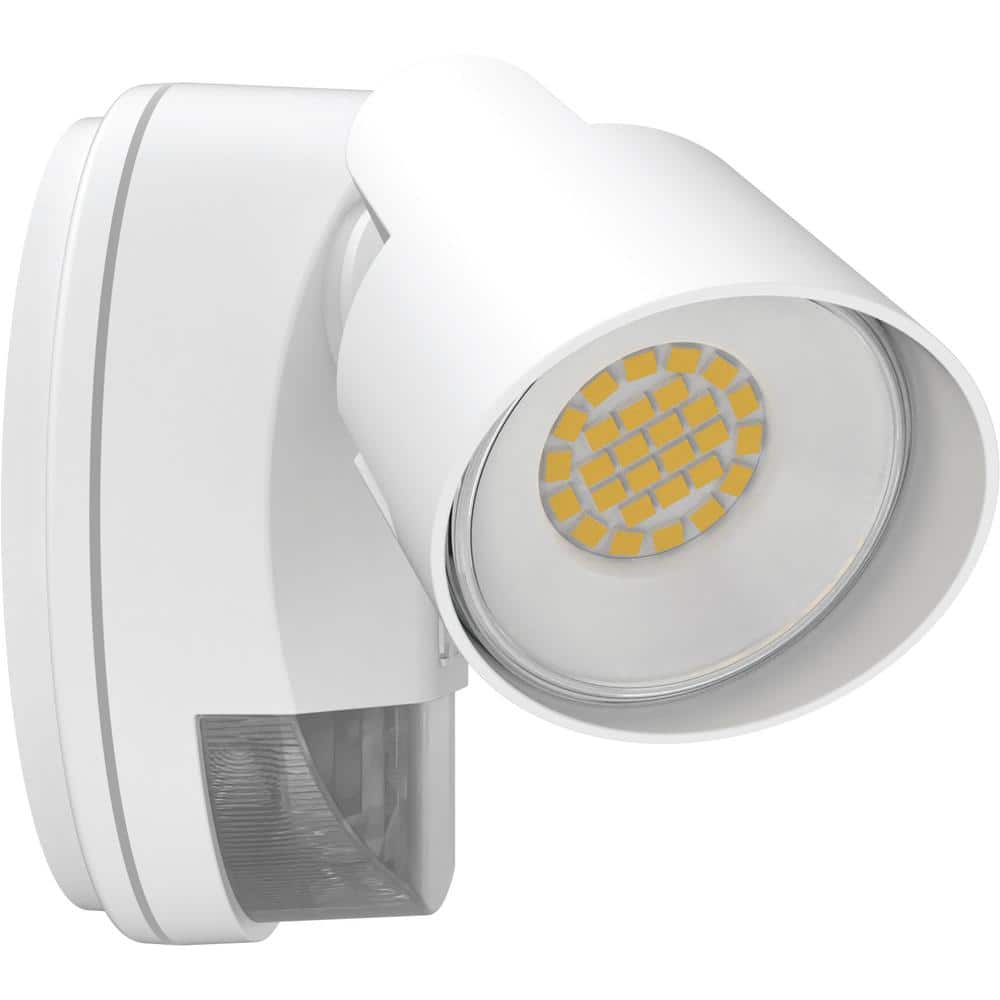 White Dual Head LED Security Flood Light with Motion Sensor