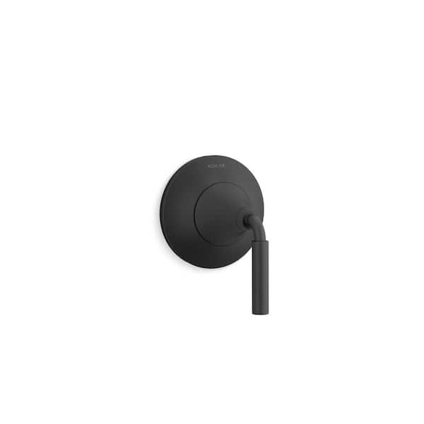 KOHLER Tone 1-Handle Transfer Valve Trim in Matte Black (Valve Not Included)