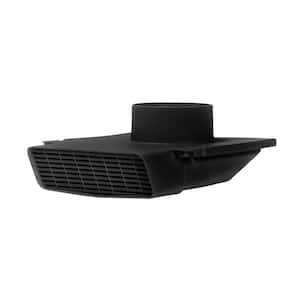 PreVent-It 7.85 in. x 11.25 in. Rectangular Black Weather Resistant Plastic Under Eave Soffit Vent for 4 in. Duct