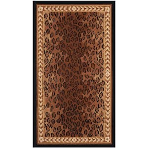 Chelsea Black/Brown Doormat 3 ft. x 4 ft. Animal Print Area Rug